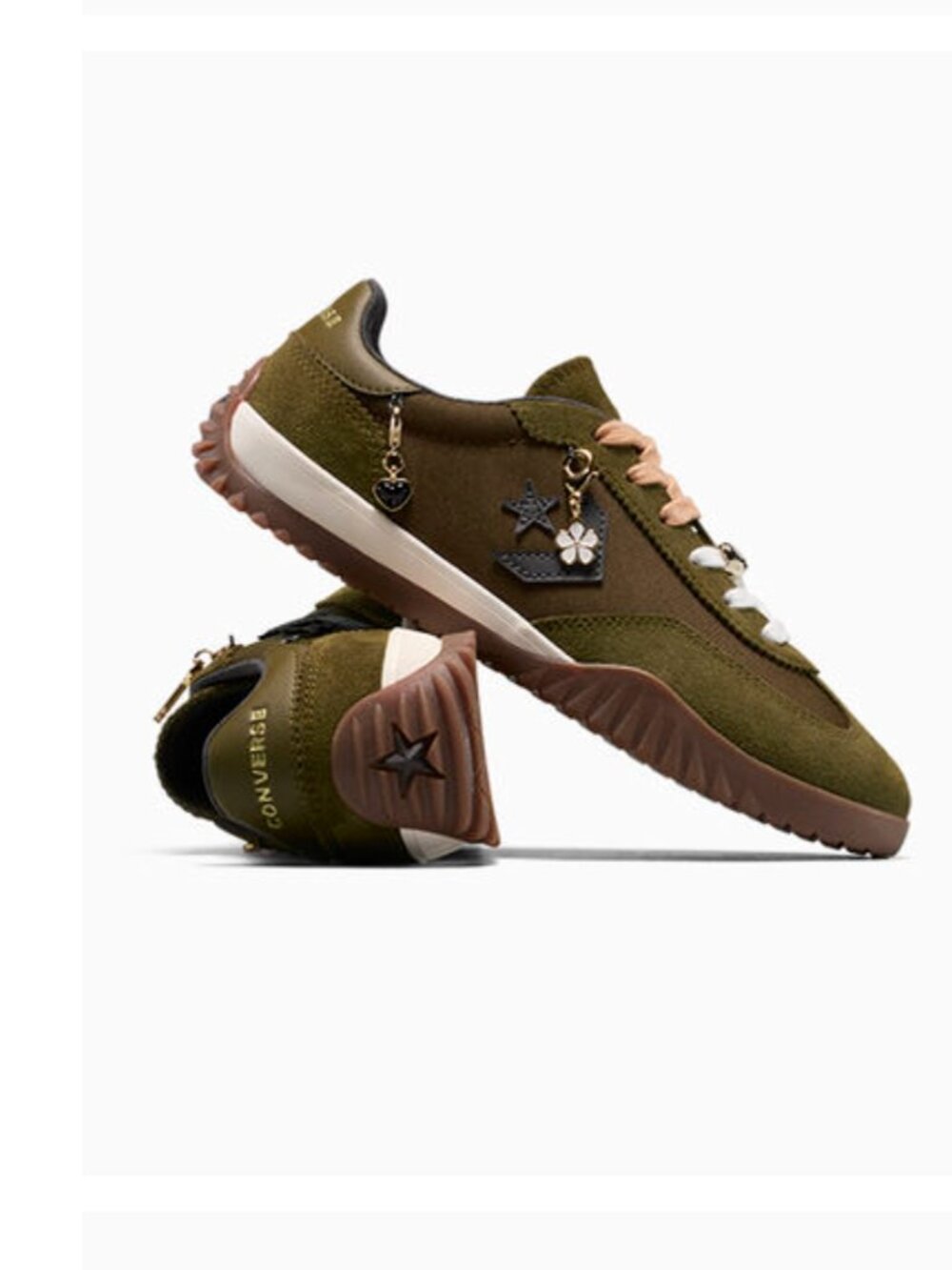 NEW Converse Run Star Trainer Charms. Color:  Surplus Olive/Egret M-13 W-14.5 - Picture 6 of 15